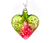 Glass Eye Studio Blown glass heart ornaments